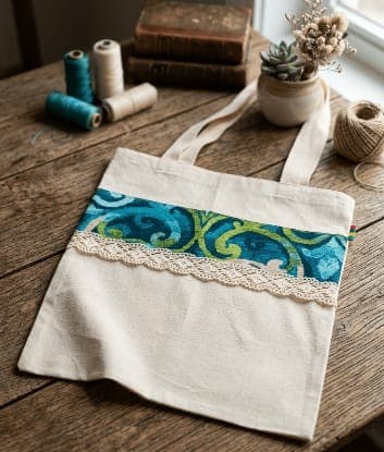 Tote Bag blue floral