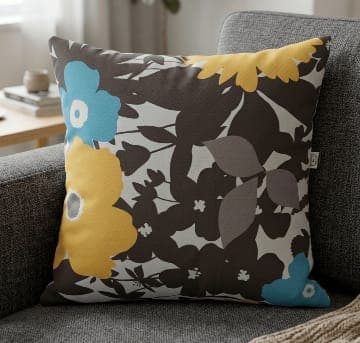 Cushion blue floral