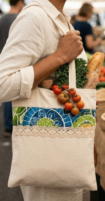 Tote Bag blue and yellow
