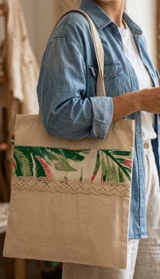 Tote bag Green leaf